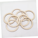 TEHAUX 100pcs Scrapbooking Embellishments Unfinished Wood Circles Wreath Frame Wood Blanks Ring Wooden Linking Rings Charms Unfinished Wood DIY Craft TEHAUX