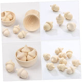 VILLCASE 60 pcs Woody Acorn Unfinished Wood Toys peg Dolls Acorns Wood Acorn Toy Mini Acorn Toys Unfinished Wood Crafts Home Supplies Wood Toys for VILLCASE