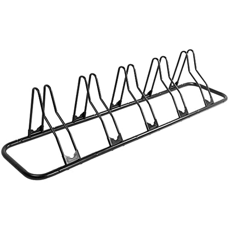 CyclingDeal 5 Bicycle Floor Type Parking Rack Stand - for Mountain MTB and Road Bike Indoor Garage Storage - 5 Bikes CyclingDeal