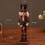 O-Toys Wooden Nutcracker Ornaments Christmas Decoration Figures Set Puppet Home Decor (12 Inch) O-Toys
