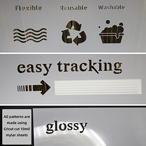 10PCS 10mil Blank Mylar Stencil Sheets,12X12 inch Milky Translucent PET Blank Stencils Sheets,Template Material for Laser Cutting Machines , Food-Safe Craft Plastic