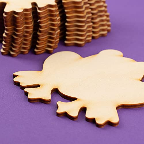 Pack of 24 Unfinished Wood Frog Cutouts by Factory Direct Craft - Blank Wooden Toad Shapes Like The Frogs The Princess Kissed for Wedding and - WoodArtSupply