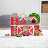 Melissa & Doug GO Tots Wooden Barnyard Tumble with 4 Disks - Farm Themed, Stack And Drop Developmental Toys For Toddlers Ages 1+ Melissa & Doug