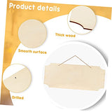 Kisangel Hanging Wooden Sign Unfinished Wood Sign Wood for Crafts Unfinished Wood Slice Rectangular Wooden Sign Crafts Wood Signs Wood Crafts Kisangel