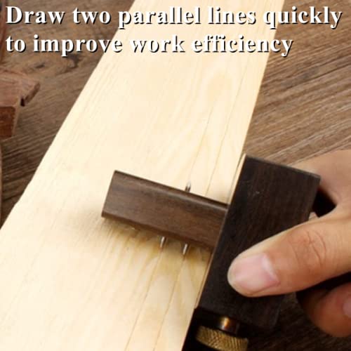 Marhynchus Cutting Gauge Woodworking Project Kits Marking Tools Mark Scraper Scribers Ebony+Pure Copper 8 inch Line Drawing Measuring Tools Scribing Marhynchus
