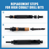 Minova Rivet Removal Tool, Rivet Removal Drill Bit, High Cobalt Drill Bits Minova
