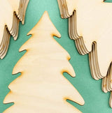 Unfinished Wood Pine Tree Cutouts Set of 12 by Factory Direct Craft - Made in The USA for Christmas Decorating, Crafts and DIY Projects (6-1/2 Inches Factory Direct Craft