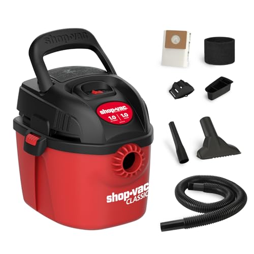 Shop-Vac 2021000 Micro Wet/Dry Vac Portable Compact Micro Vacuum with Collapsible Handle Wall Bracket & Multifunction Accessories Uses Type A Filter - WoodArtSupply