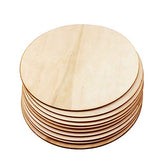 Newbested 10 Pack 8 Inch Unfinished Natural Wood Round Circle for DIY Crafts,Pyrography,Painting,Engraving,Home Decoration Newbested