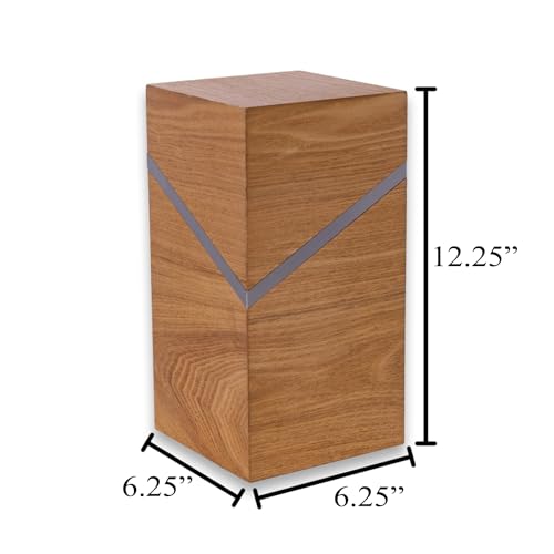 Deering Moments Modern Decorative Cremation Urn for Human Ashes, Wood Urn for Human Ashes, Extra Large Holds up to 350lb pre Cremation Weight Deering Moments