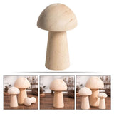 Zerodeko Wooden Mushroom Blank, Mini Wooden Mushrooms to Paint, Unfinished Wood Figurines for Craft Ornament Zerodeko