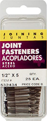 The Hillman Group 532434 Joint Fasteners Small Pack 1/2, 25-Pack The Hillman Group