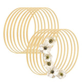 15PCS 12 Inch Wooden Floral Hoops for Crafts - Bamboo Craft Hoops Wood - Wooden Circle Hoops for Crafts DIY Dreamcatchers SHUESS