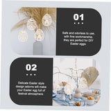 BESPORTBLE 5pcs Easter Ornaments Easter Wooden Egg Cutouts Easter Bunny Embellishments Unfinished Bunny Cutouts BESPORTBLE