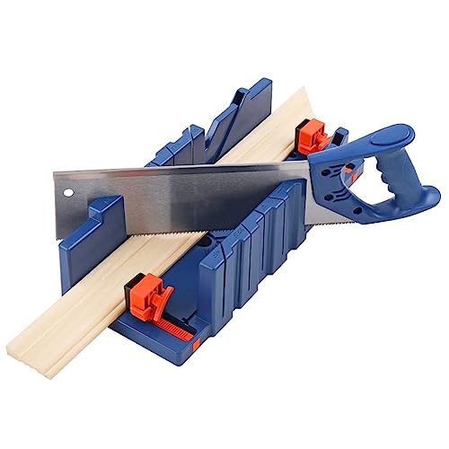 Hand Mitre Saws, Saw Angle Cutting Box Sawing Guide Tool Hand Miter Saw Cabinet Set with Multi Angle High Efficiency for Cutting Wood Yosoo Health Gear
