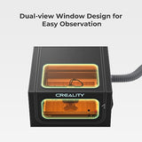Creality Laser Engraver Cover V2.0 Fireproof and Dustproof Protective Enclosure with Exhaust Fan 4000RPM Pipe for Most Laser Cutter, Insulates Lutyr
