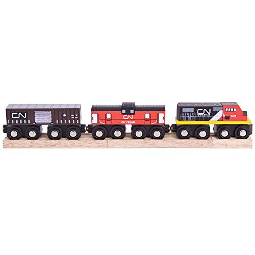 Bigjigs Rail CN Train - Other Major Wooden Rail Brands are Compatible Bigjigs Rail