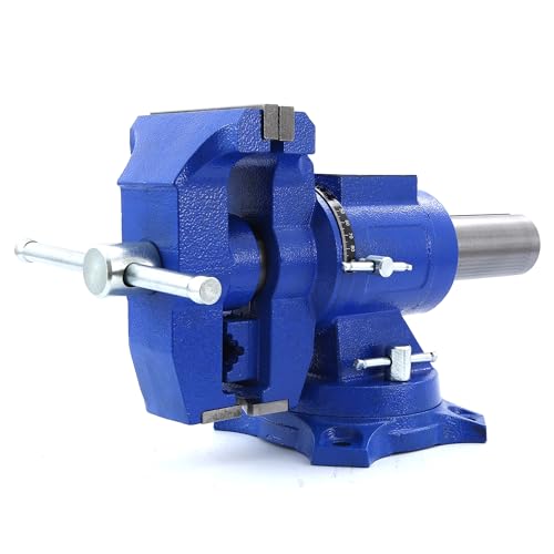 Multipurpose 360-Degree Heavy Duty Bench Vise Rotation Clamp on Vise with Swivel Base and Head, Pipe Vise Bench Vises with Anvil for Clamping Fixing - WoodArtSupply