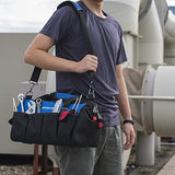 WORKPRO 18-inch Close Top Wide Mouth Storage Tool Bag with Adjustable Shoulder Strap, Sturdy Bottom WORKPRO