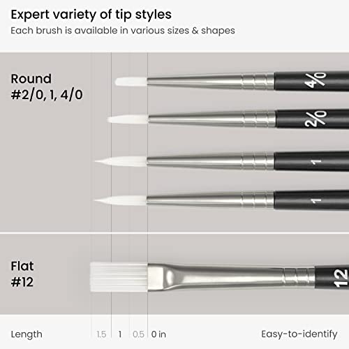 ARTEZA Paint by Numbers Kit, 12x16 Inches, 21 Pieces, Tiger Canvas Painting Kit, Canvas Panel, 12 Acrylic Paint Pots, 5 Paintbrushes, Art Supplies ARTEZA