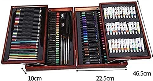 RMENST Art Supplies, 174 Pieces Deluxe Wooden Art Set, Portable Art Case Painting Kit, Colored Pencils, Watercolor Paint, Creative Gift - WoodArtSupply