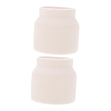 FUNOMOCYA 2pcs Flowerpot Hand Paint Mini Flower Pots Small Planter Unfinished Flower Pot Ceramic Pot Decorative Flower Pot Decorative Planter Floral FUNOMOCYA