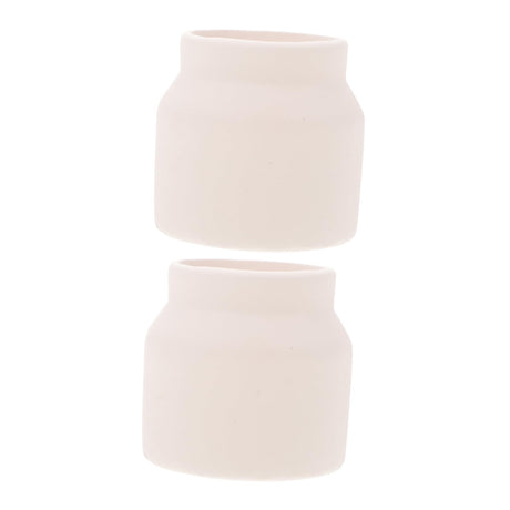 FUNOMOCYA 2pcs Flowerpot Hand Paint Mini Flower Pots Small Planter Unfinished Flower Pot Ceramic Pot Decorative Flower Pot Decorative Planter Floral FUNOMOCYA