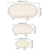 STOBOK 3pcs Wooden Basket Bottoms for Knitting Wooden Basket Bottom Basket Bottom for Crochet for Crochet Unfinished Wooden Round Weaving Knitting STOBOK
