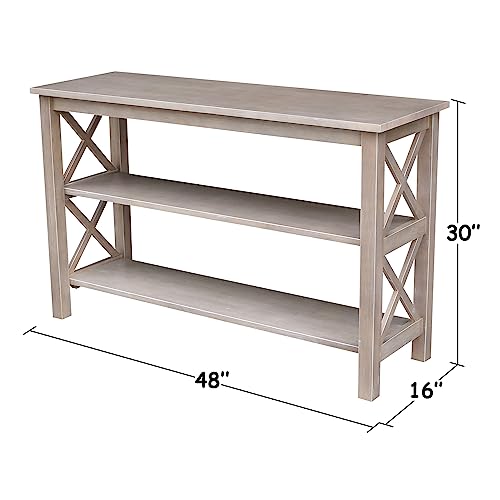 International Concepts Hampton Console Table, Washed Gray Taupe IC International Concepts