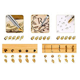 heyous 23pcs Wood Burner Tips Set Pyrography Brass Wood Burning Tip for Wood Pyrography Carving Embossing Soldering DIY Crafts heyous