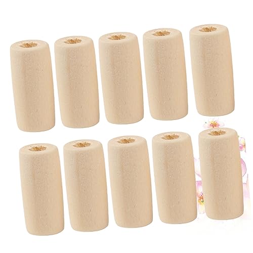 KALLORY 300 Pcs Wooden Beading Material Wooden DIY Beads Circle Beads Beads Wooden Hair Beads Unfinished Wooden Beads Bulk Jewelry DIY Wood Beads KALLORY