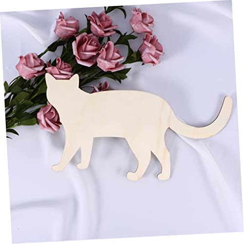 TEHAUX Unfinished Wood Cutouts Wood Chips for Crafts Unfinished Wood Ornaments Wooden red Deer Graffiti TEHAUX