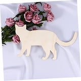 TEHAUX Unfinished Wood Cutouts Wood Chips for Crafts Unfinished Wood Ornaments Wooden red Deer Graffiti TEHAUX