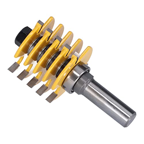 Tongue And Groove Router Bit Set，Domino Joiner Tool，Finger Joint Router Bits 1/2in Shank Router Bit Finger Joint Woodworking Alloy Blade Chisel