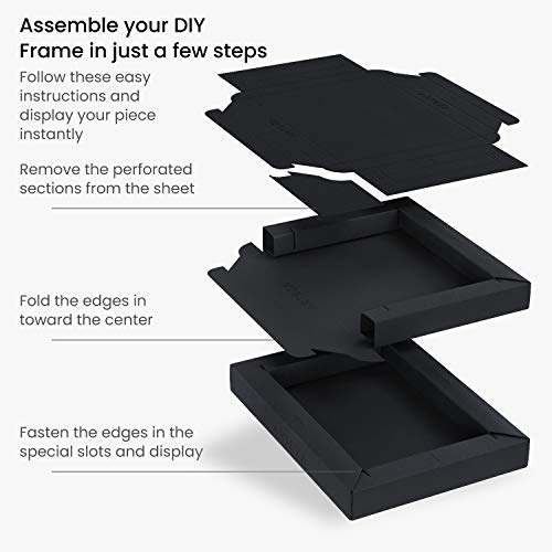 Arteza Gouache Painting Art Set, Metallic Gouache Paint 12 and Foldable Black Canvas Paper Bundle, DIY Kit, Art Supplies for Artists & Beginners, Art ARTEZA