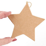 Factory Direct Craft Unfinished Paper Mache Star Ornaments for Crafting and Creating - 8 Stars Factory Direct Craft