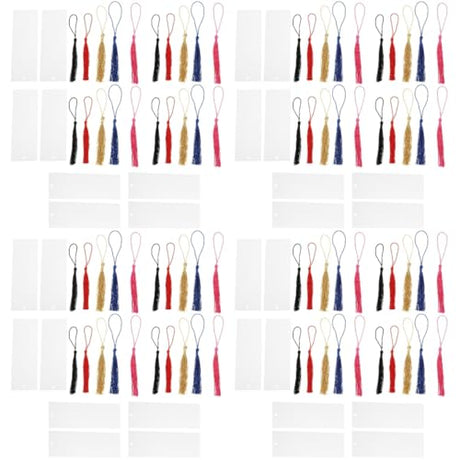 EXCEART 80 Sets Bookmark Reading Page Marker Macrame Decor Tassel Keychain DIY Page Clips Page Marker with Tassels Antique Page Markers Macrame Kit EXCEART