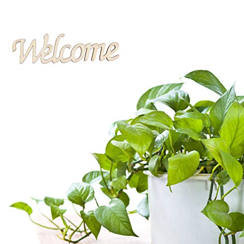 Vosarea 2pcs Wooden Cutouts Welcome Hanging Wall Door Decoration for Party Home VOSAREA