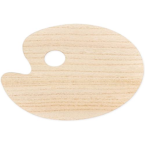 Bright Creations Unfinished Wood Oval Painting Palette (12 x 8 in, 12 Pack) Bright Creations
