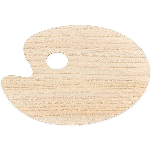 Bright Creations Unfinished Wood Oval Painting Palette (12 x 8 in, 12 Pack) - WoodArtSupply