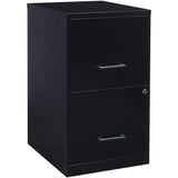 Scranton & Co Metal 2 Drawer Letter File Cabinet in Black Scranton & Co
