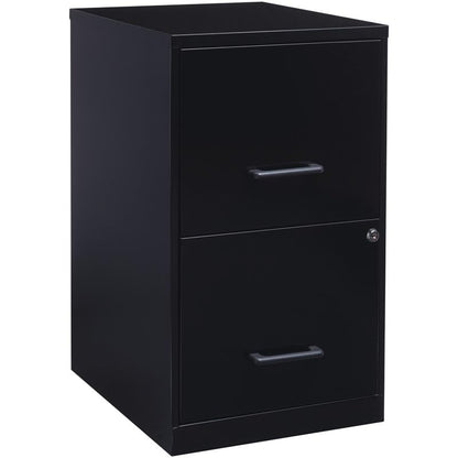 Scranton & Co Metal 2 Drawer Letter File Cabinet in Black - WoodArtSupply