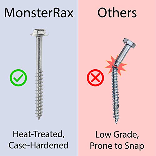 MonsterRax Overhead Garage Storage Racks 4x6, Ceiling Mounted Shelving, Adjustable Hanging Storage Organizer, Heavy Duty Steel, Holds 500 Pounds, MonsterRAX Storage Solutions