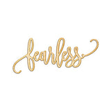 Woodums Fearless Script Word Wood Sign Home Décor Wall Art for Gallery Wall - Unfinished 18" Wide x 8" Tall Woodums