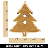 Pine Tree Cartoon Wood Buttons for Sewing Knitting Crochet DIY Craft - Medium 1.00 Inch (7pcs) Sniggle Sloth