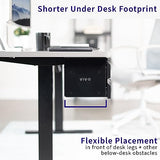 VIVO 16 inch Under Desk Mounted Sliding Pull-out Dual Level Drawer Set for Office Desk, Vertically Stacked Storage Organizer for Sit Stand VIVO