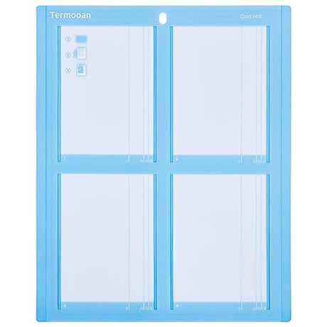 Card Mat 2x2 for Cricut Explore & Maker Series Crafting Machines, Non-Slip Craft Mat, Reusable Craft Cutting Mat, Create Four Cards Simultaneously Termooan