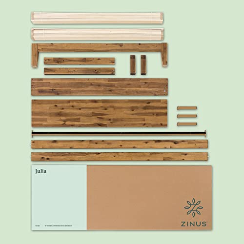 ZINUS Julia Rustic Wood Platform Bed Frame - King Size, Easy Assembly, No Box Spring Required Zinus