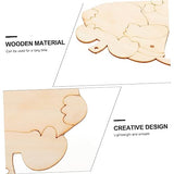 COHEALI 1 Set Wooden Blank Jungle Animals Cutouts Wooden Slice Animals Party Decor Animal Painting Slice Birthday Party Decoration Unfinished Wood COHEALI