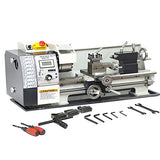 INTSUPERMAI Metal Lathe 8"X24" Mini Metal Lathe 1100W Benchtop Metal Lathe Inch Thread Wood Metal Lathe Variable Speed Lathe INTSUPERMAI